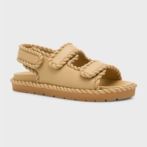 Bottega Veneta Jack Leather Braid Dual-Band Sandals NIB Size 40